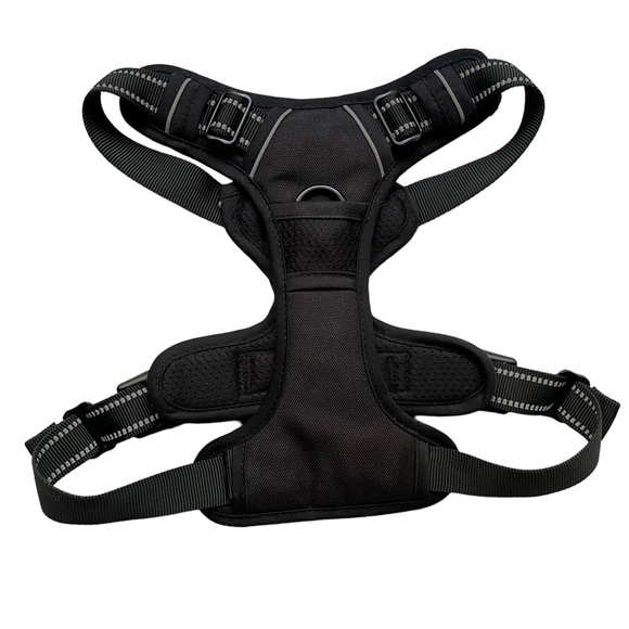 NEW No Pull Dog Harness M + 8’ Leash Black RabbitGoo - Picture 5 of 16
